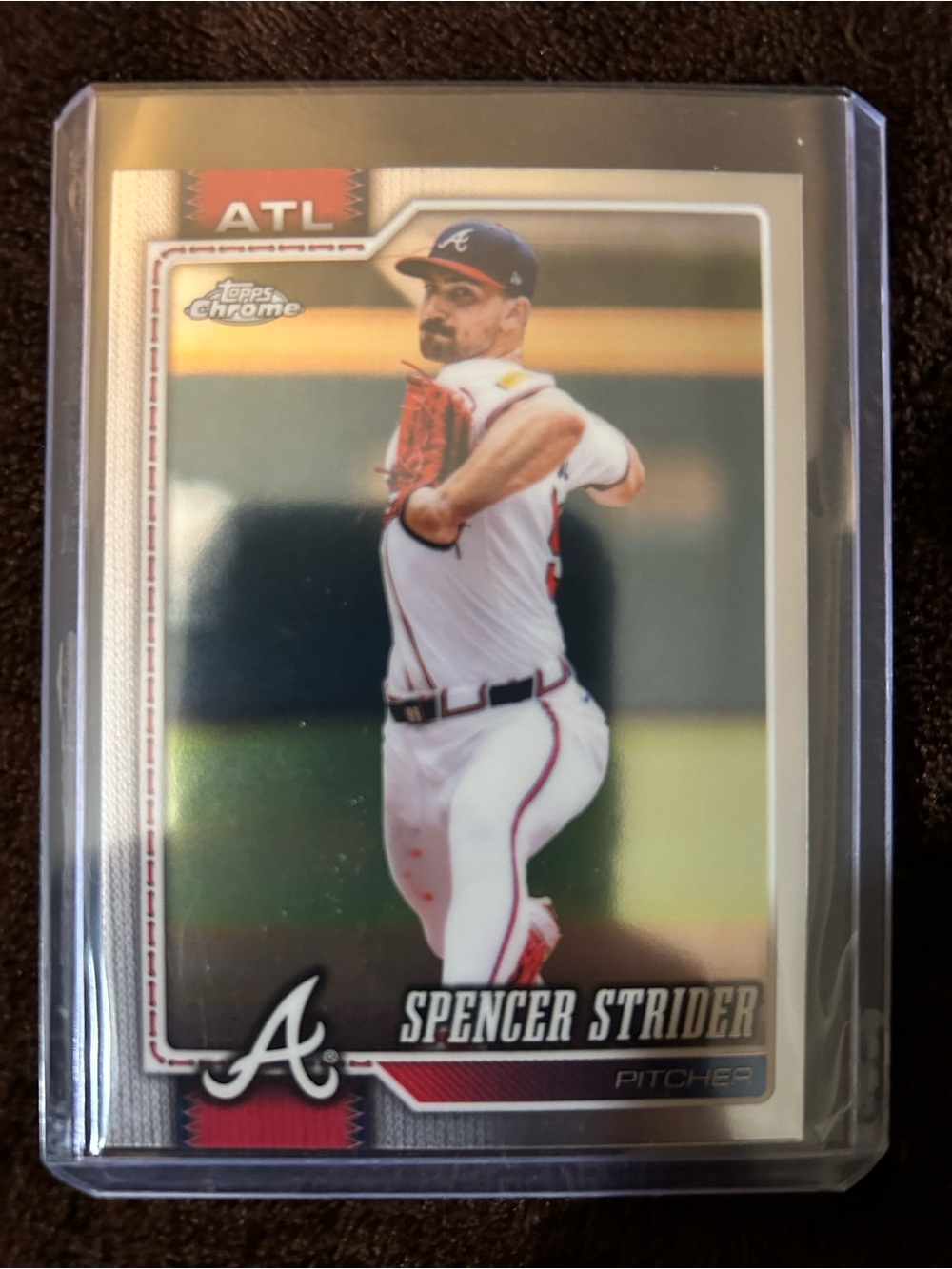 Topps Spencer Strider Baseball Card - White, Red, Black